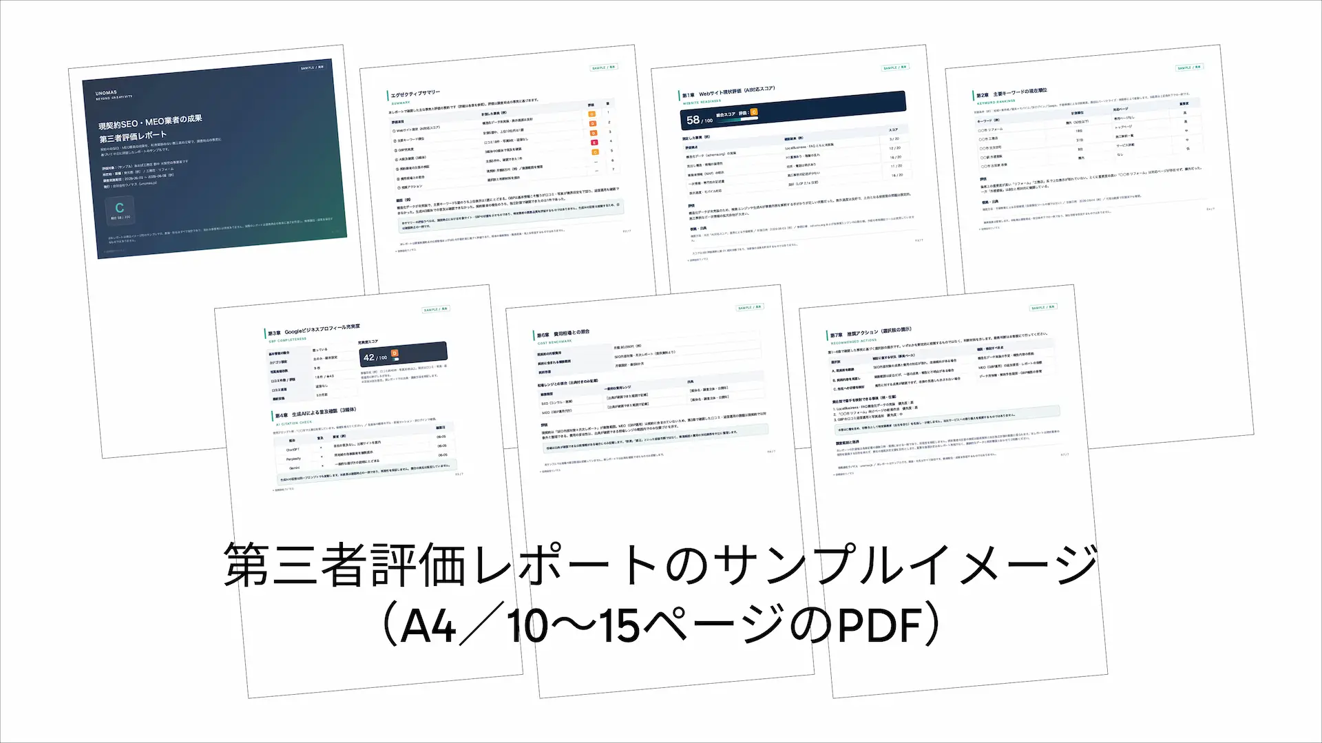 第三者評価レポートのサンプルイメージ
